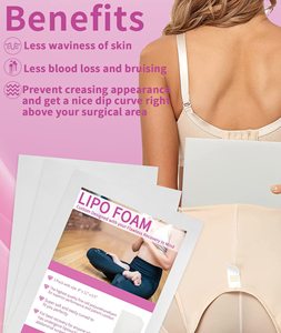Lipo bọt Hội Đồng Quản Trị 3 gói phẫu thuật hút mỡ eo-hỗ trợ Tấm bọt để phục hồi BBL Nguồn cung cấp 8 "X11" miếng bọt cho bài phẫu thuật - Product Image 6
