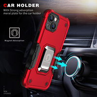 Coque de protection hybride TPU+PC anti-chute avec support magnétique à motif animal hardcore, moulée par injection, pour la série [Série]