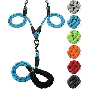 Double <b>Dog</b> <b>Leash</b> 360° Tangle Free Swivel Dual <b>Leash</b> No Tangle Control for 2 <b>Dogs</b> Safe Walking - Product Image 1