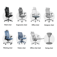 Chaise de bureau de direction de luxe - Ergonomique, hauteur réglable, base en alliage d'aluminium, design pivotant, orthopédique moderne, qualité supérieure