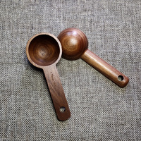 Cuillère doseuse en bois de charpentier ancien certifiée FDA LFGB pour café moulu, miel, thé en poudre, usage domestique et professionnel