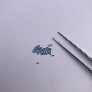 2mm Natural London <b>Blue</b> <b>Topaz</b> Faceted Round Cut Loose Gemstone Semi Precious Stones for Jewelry Making Necklace <b>Earring</b> Online - Product Image 1