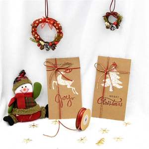 Navidad rojo contraste trenza Diy Material regalo embalaje hoja dorada Color a juego cadena con cuerda tamaño 10 - Product Image 4