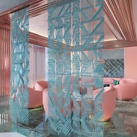 Macramé tenture murale multicolore tissage à la main fil naturel rideau espace commercial décoration de la maison Restaurant hôtel EH2506094