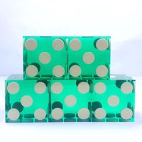 Dés à points de précision 19 mm à bords miroir - Transparent Rouge Bleu Violet Vert Jaune