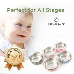 Juego de Vajilla Infantil de Silicona para el Hogar, Incluye Juego de Alimentación Multifuncional para Bebés, Babero Libre de BPA, Vajilla para Bebés - Product Image 5