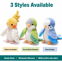 Groothandel Papegaai Handpop Pluche Vogelpop Interactief Speelgoed Schattige Valkparkiet 20cm Aangepast Logo EN71 CE CPC OEM ODM