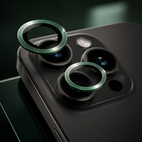 Protection d'objectif en verre trempé métallique pour iPhone 15 Pro Max, installation facile, film pour objectif de caméra Eagle Eye, vente chaude