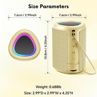 Enceinte Bluetooth Portable Mini Sans Fil Étanche IPX5 Appairage TWS Stéréo HD 15W Basses Puissantes Lumière LED pour Camping Plage Piscine Extérieur