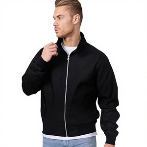 Turnover Collar <b>Men's</b> Sheep Skin Leather Windproof Breathable Custom Design <b>Long</b> Sleeves Zip Outerwear Coat - Product Image 3