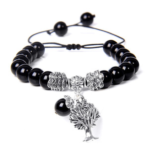 Nouveau bracelet en agate œil de tigre Daisy Fangys, corde tressée en gros, pendentif <span class=keywords><strong>Arbre</strong></span> de Vie, améthyste, bijoux, cry - Product Image 4
