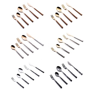 Ensemble de couverts en acier inoxydable 304, finition brillante, bois et argent, pour repas occidentaux, couteau, fourchette, cuillère à café - Product Image 6