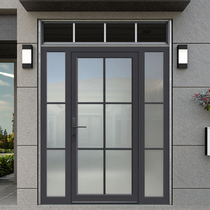 Kiến trúc nhôm tuyên bố lối vào cửa với thiết kế quá khổ dài kéo xử lý cho biệt thự hiện đại - Product Image 3