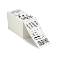 Étiquettes d'expédition personnalisées 103 mm x 199 mm, papier adhésif perforé, étiquettes thermiques directes 103x199, rouleau d'étiquettes thermiques en accordéon pour l'expédition