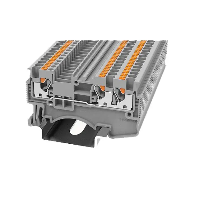 Degson đường sắt DS1.5-TW Din Rail khối thiết bị đầu cuối ul chứng nhận Plug-in PCB khối thiết bị đầu cuối với mùa xuân