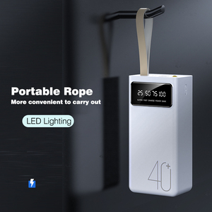 Banco de energía de alta capacidad, funda de batería portátil de carga rápida, <span class=keywords><strong>40000mah</strong></span> con luz LED, precio de fábrica, venta al por mayor - Product Image 2