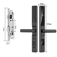 Cerradura Inteligente para Puerta Corredera de Aluminio para Exteriores, con Mirilla Impermeable IP66, Sin Llave, con Contraseña Digital, Tuya Wifi