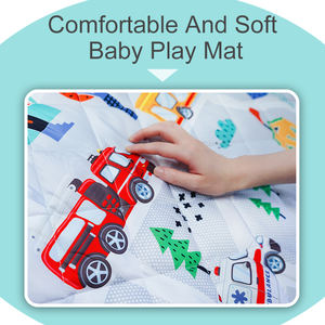 Tapis d'éveil musical <span class=keywords><strong>pour</strong></span> bébé avec histoires de <span class=keywords><strong>comptines</strong></span>, tissu en coton, musique et éclairage - Tapis d'activités <span class=keywords><strong>pour</strong></span> nourrissons - Product Image 2