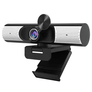 Grosir desktop speaker pc webcam-Kamera Web Speaker Tanam 1080P Pc, Kamera Web Streaming Langsung dengan Mikrofon Penutup Privasi