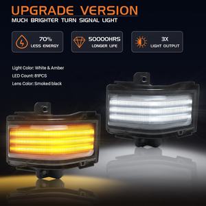 Clignotants dynamiques LED pour rétroviseurs latéraux Ford F250 F350 F450 <span class=keywords><strong>Super</strong></span> Duty, clignotants séquentiels LED + lampes indicatrices DRL - Product Image 6