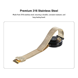 Correa de reloj de acero inoxidable 316 en relieve con cierre sólido de 18mm para Samsung <span class=keywords><strong>Huawei</strong></span> Xiaomi Smartwatches Relojes clásicos - Product Image 4