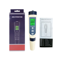 Testeur de Qualité de l'Eau 5-en-1 Type Stylo : Température, pH, TDS, Conductivité, EC et Salinité