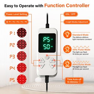 Cakupan seluruh tubuh bahkan distribusi panas desain lipat 400 LED (660nm/850nm) pengatur waktu yang dapat diatur (10-90menit) untuk pemulihan yang lebih cepat - Product Image 6