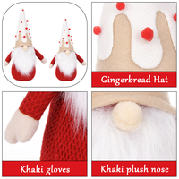 Ornement en peluche Gnomes de Noël avec pompons et fruits rouges pour scène de Noël en centre commercial, fournitures d'artisanat