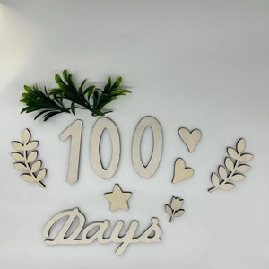 Calendario de madera transfronterizo para bebés, números para el primer mes, 100 días, cumpleaños, accesorios para fotos, placa de madera - Product Image 4