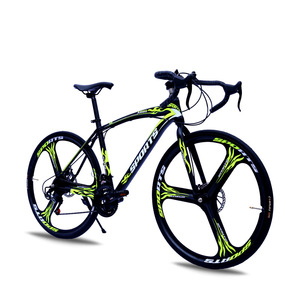 Vélo de route en acier au carbone 700c avec fourche à ressort, guidon basculant pour adultes, freins à double disque, idéal pour la ville et la course, cadeau T6598 Va - Product Image 2