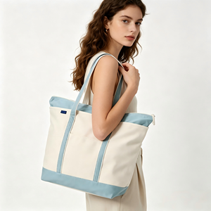 Custom <b>Printed</b> Recycle Organic Cotton Canvas Tote Bag Letter Pattern Long Rope Handle <b>Extra</b> <b>Large</b> Reusable Shopping Bag Logo - Product Image 3