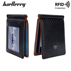 Baellerry Men's Card Holder Bi Fold Thin Carbon Fiber <b>RFID</b> Protection Credit Card <b>Wallet</b> Everyday Use - Product Image 5