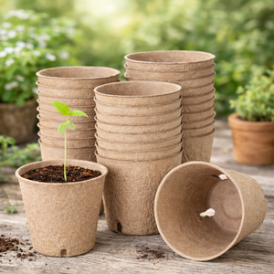 Barquettes à <span class=keywords><strong>semis</strong></span> et pots en tourbe biodégradables et compostables <span class=keywords><strong>pour</strong></span> la germination et la culture de plantes d'intérieur et d'extérieur - Product Image 5