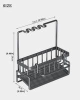 Évier de cuisine Caddy porte-éponge maison comptoir organisateur de vidange en acier au carbone suspendu robinet support de rangement