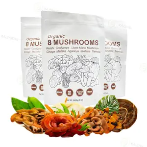 8 oz 8 trong 1 nấm pha trộn bột nước hữu cơ hòa tan nấm chiết xuất nấm supplents bổ sung