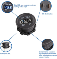Panel Tester LED, Voltmeter Mini Digital sepeda motor mobil DC 5-48v tahan air