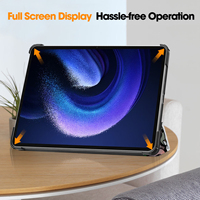 Sarung untuk Xiaomi Pad 6 Pro/Pad 6 11 "2023, pelindung Tablet penyangga kulit PU Ultra tipis lipat
