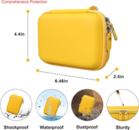 Étui rigide portable étanche en EVA, mini sac de rangement, étui de transport pour imprimante d'étiquettes portable
