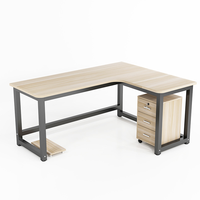 Bureau d'angle modulaire moderne multicolore personnalisé de haute qualité en forme de L, en panneaux de bois massif écologiques
