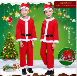 Disfraz de Cosplay de Navidad de HESPER, Santa Claus, para TV y Cine, Unisex, para Niños, Top de Manga Larga, Pantalones, Vestido de Invierno para Bebés, Poliéster - Product Image 2