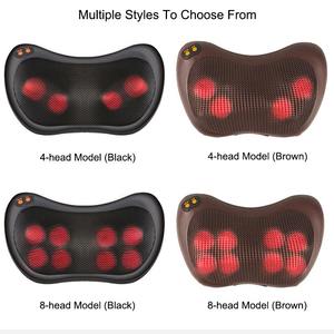 Bantal Pijat leher mobil, pemanas bantal punggung dan leher pijat <span class=keywords><strong>Shiatsu</strong></span> bergetar kepala sandaran kepala bantal serviks - Product Image 5