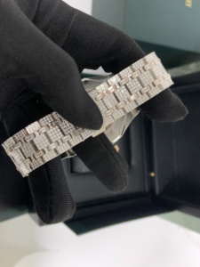 Reloj Mecánico Automático Unisex de Lujo de Acero Inoxidable 904L de Primera Calidad, Dos Tonos, Oro Rosa, Completamente Adornado con Diamantes - Product Image 4