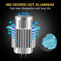 Phares LED de voiture 80W avec anneau lumineux Halo, ampoules 12-30V, feux antibrouillard Angel Eyes