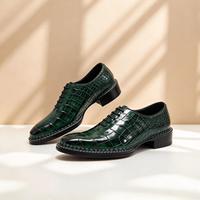 Chaussures en cuir peintes à la main avec semelle en bois pour hommes, style Oxford classique, rétro et adapté au monde des affaires