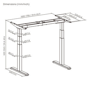 OEM ODM 125kg Table debout d'ordinateur sans balais à 3 étages et double moteur <span class=keywords><strong>Bureau</strong></span> ergonomique électrique à hauteur réglable <span class=keywords><strong>Bureau</strong></span> assis-debout - Product Image 6