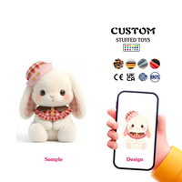 Peluche personnalisée en forme de tête de mouton blanche avec broderie, en tissu doux rembourré de coton PP, jouet en peluche sur mesure
