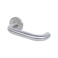 Poignée de porte tubulaire en acier inoxydable de haute qualité avec serrure à levier, rosette séparée, serrure pour porte coupe-feu pour hôtel, porte intérieure en bois