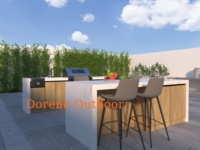 Unités de cuisine modulaires d'extérieur haute performance pour les activités de grillades en plein air, idéales pour les terrasses de toits, les terrasses de resorts et les espaces de loisirs.