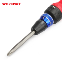 WORKPRO obeng bantalan bola, 3X lebih cepat beban cepat mekanisme kunci 12-in-1 Ratchet