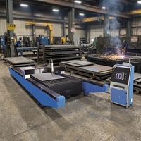Machine de découpe CNC à laser fibre optique de type portique avec commande Cypcut, fonctionnement automatique, 3000x1500mm pour acier inoxydable et acier au carbone